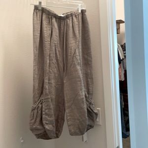 Belle France boho linen capris